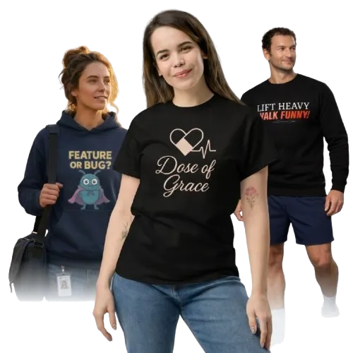 ThreadMint profession-inspired graphic apparel for developers nurses and fitness lovers