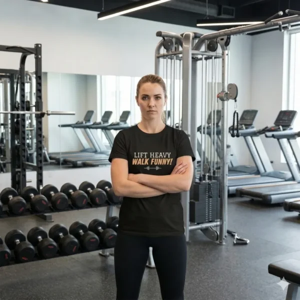 Lift Heavy Walk Funny T-Shirt | Funny Gym Shirt for Lifters & Fitness Lovers