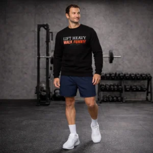 Lift Heavy Walk Funny Sweatshirt | Funny Gym Gear