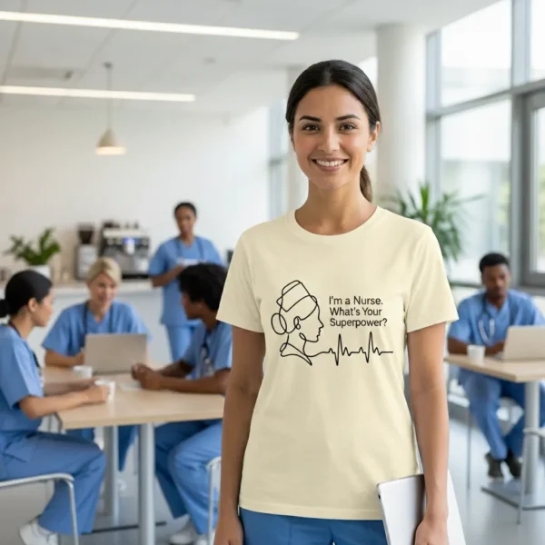 I’m a Nurse What’s Your Superpower t-shirt by ThreadMint for nurses and healthcare workers Nurse superpower t-shirt gift for registered nurses and nursing students